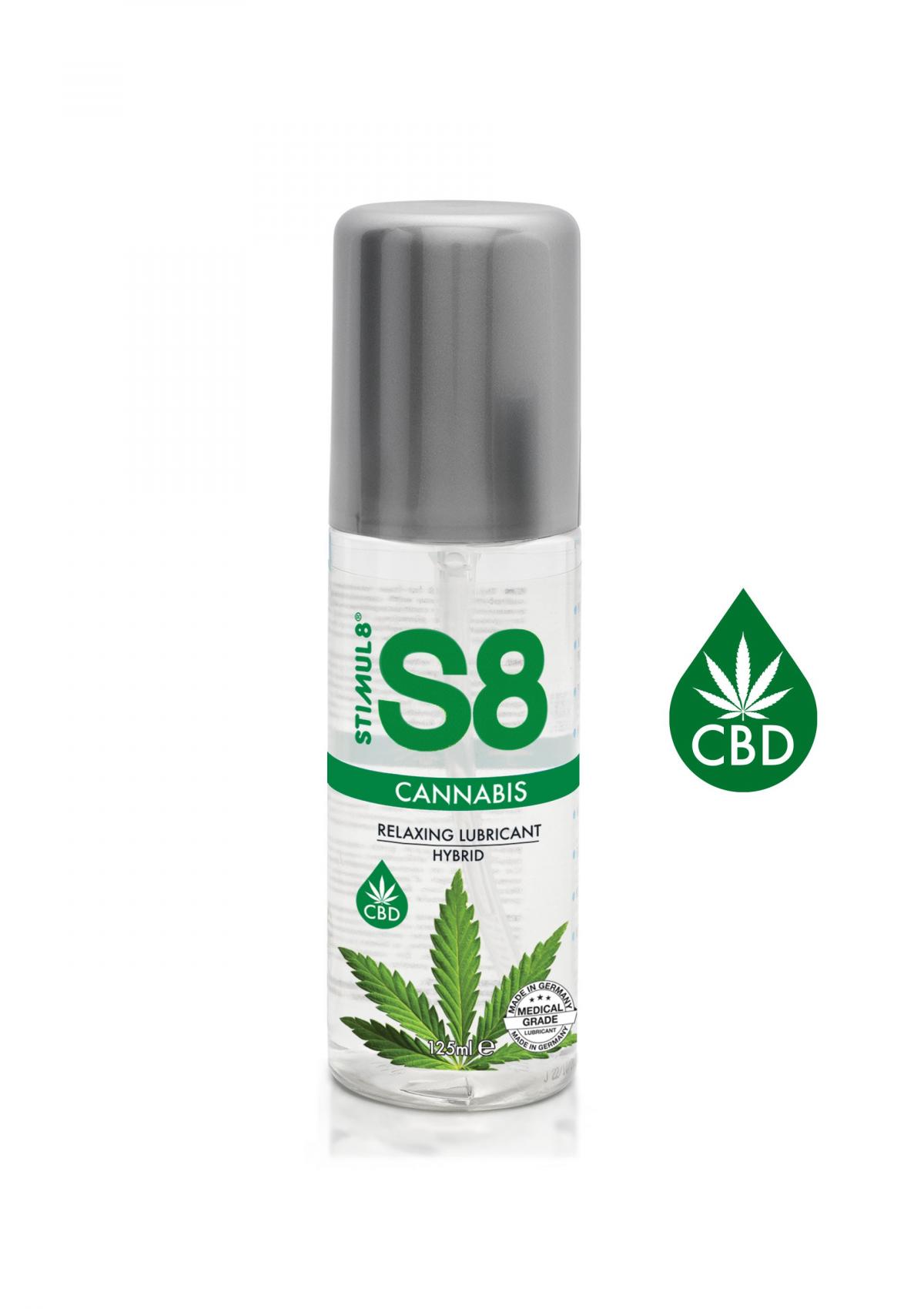 Lubrificante intimo gel vaginale anale cbd mariuana cannabis a base acqua in silicone ibrido S8 100  ml