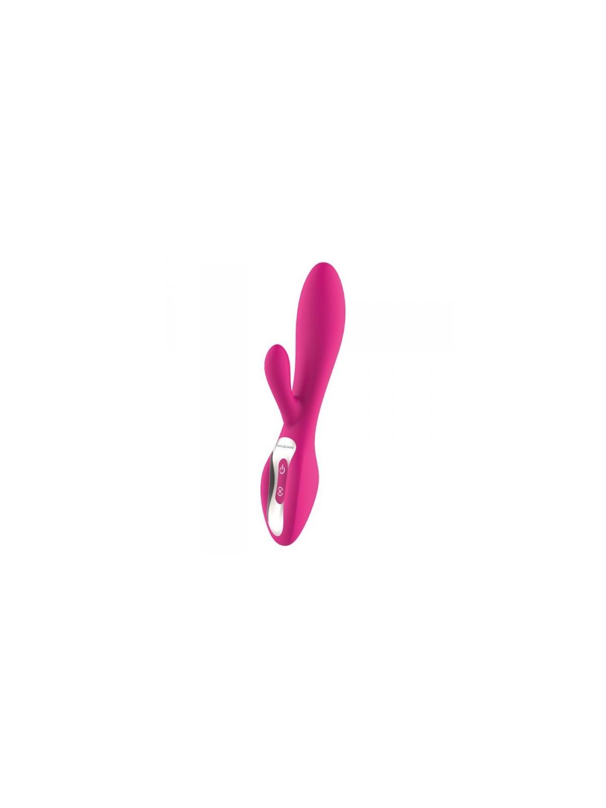 Vibratore rabbit doppio con stimolatore clitoride vaginale falo dildo vibrante in silicone