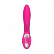 Vibratore rabbit doppio con stimolatore clitoride vaginale falo dildo vibrante in silicone