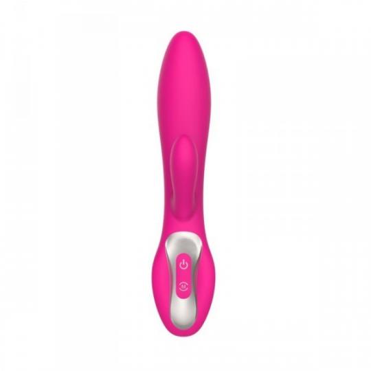 Vibratore rabbit doppio con stimolatore clitoride vaginale falo dildo vibrante in silicone