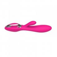 Vibratore rabbit doppio con stimolatore clitoride vaginale falo dildo vibrante in silicone