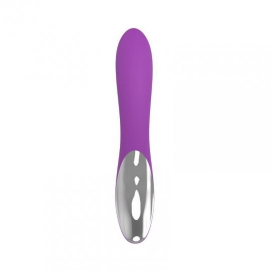 Vibratore doppio rabbit dildo fallo vibrante vaginale in silicone impermeabile ricaricabile move purple