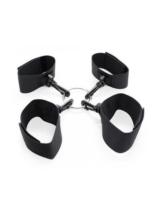 Costrittivo easy arms restraint black cavigliere e manette fetish bondage bdsm set restriant