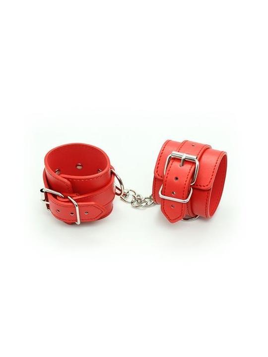 Polsiere cuffs belt red manette rosso bondage fetish costrittivo sexy harness