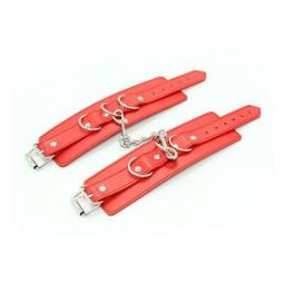 Polsiere cuffs belt red manette rosso bondage fetish costrittivo sexy harness