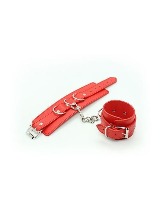 Polsiere cuffs belt red manette rosso bondage fetish costrittivo sexy harness