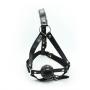 Imbracatura viso con morso head harness ball gag fetish bondage nero black costrittivo