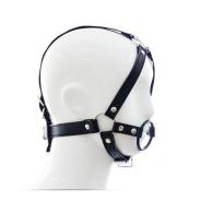 Imbracatura per testa con anello head harness ring gag ball morso bondage fetish nero