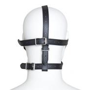 Imbracatura per viso con maschera per occhi e morso total head harness restraint black