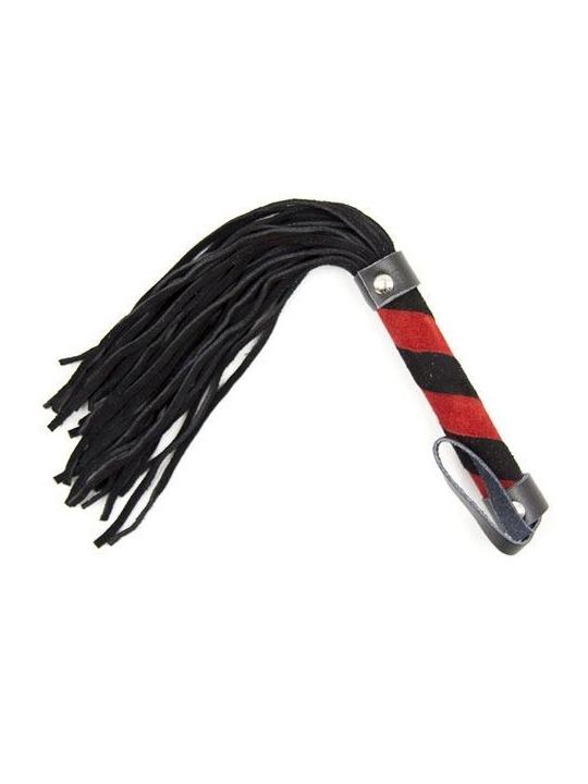 Frusta a frange line whip black red frustino bondage fetish sadomaso sexy nero 