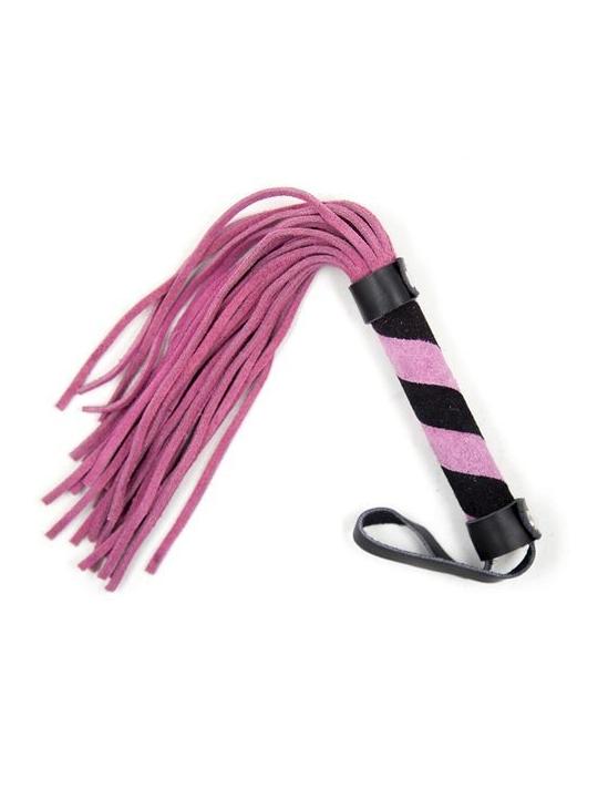 Frusta a frange line whip pink black frustino bondage fetish sadomaso sexy nero rosa