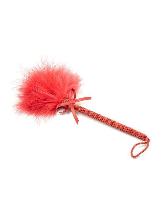 Soft skin duster rosso frusta bondage fetish frustino con piumino red