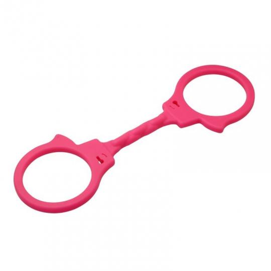 Manette fetish bondage in silicone pink sex toys per coppia handcuffs