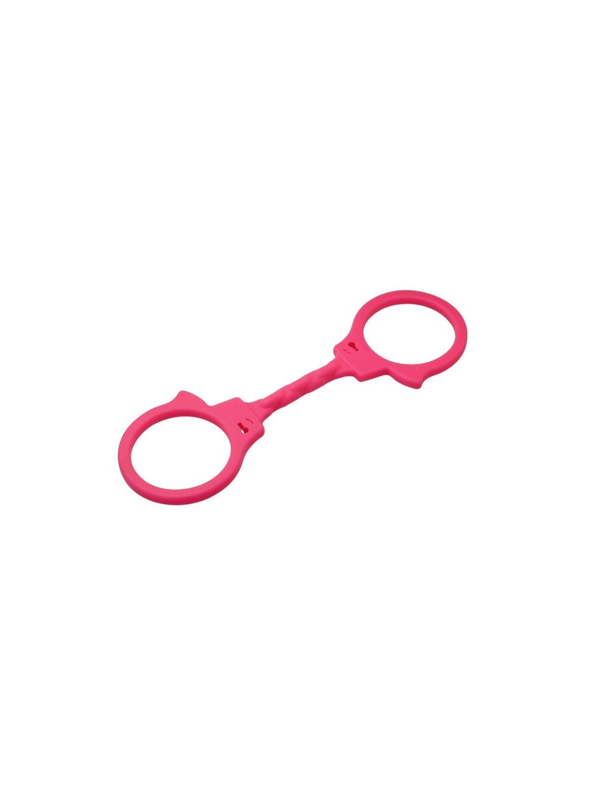 Manette fetish bondage in silicone pink sex toys per coppia handcuffs