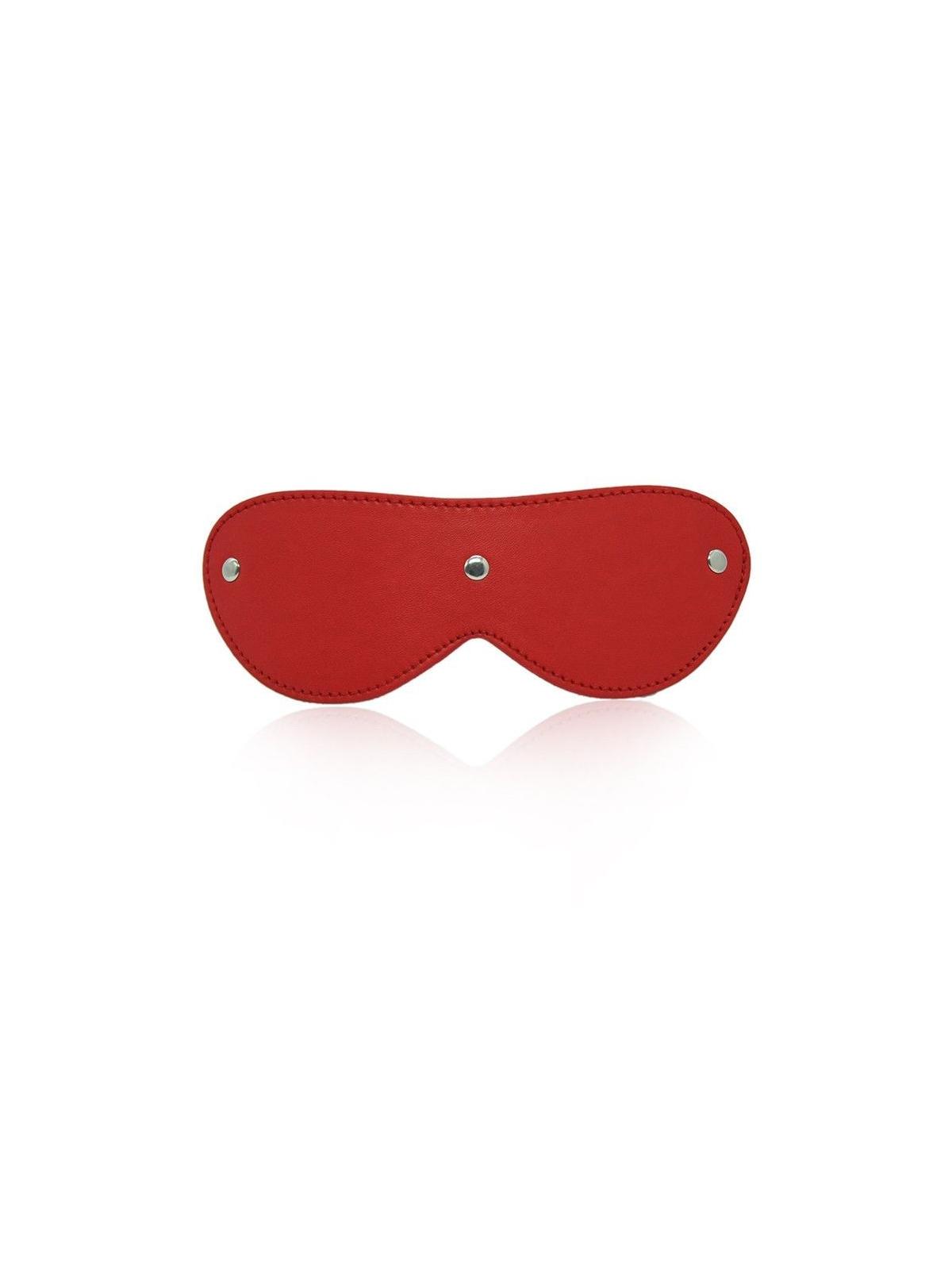 Blindfold mask red maschera da notte in simil pelle rosso bondage fetish sexy uomo e donna