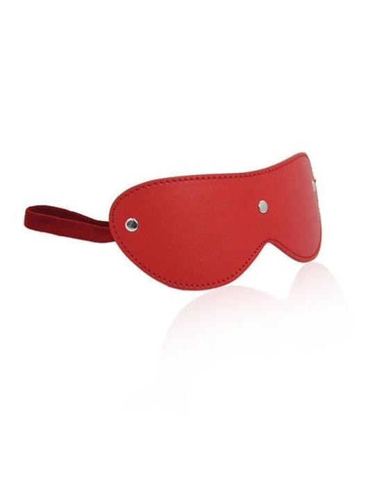 Blindfold mask red maschera da notte in simil pelle rosso bondage fetish sexy uomo e donna