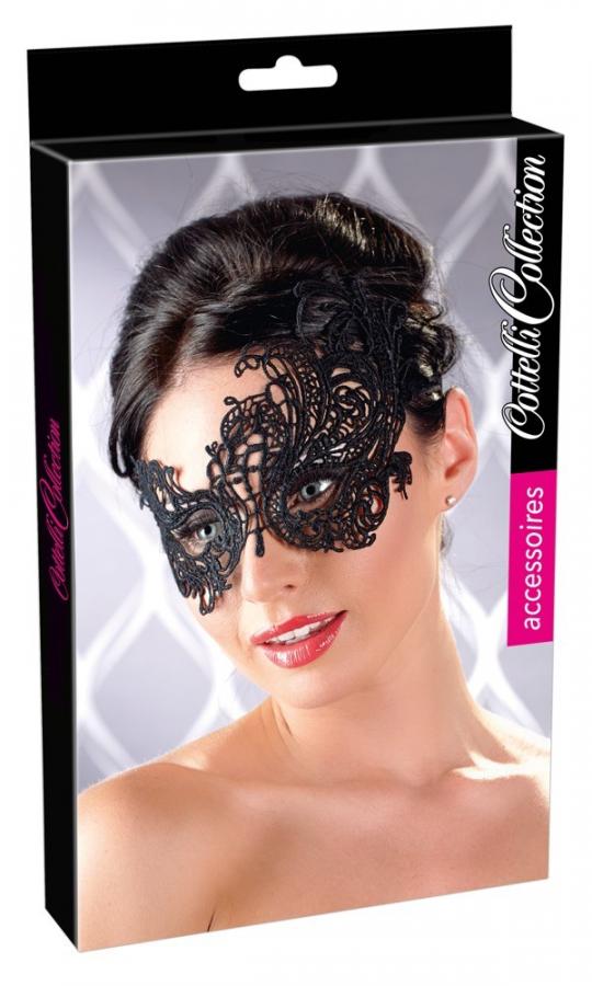 Maschera per notte da donna sexy nera veneziana gothic charm