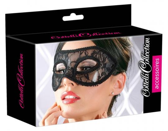 Maschera per notte da donna sexy nera veneziana gothic black