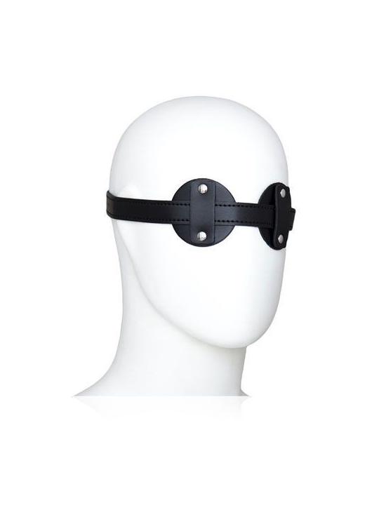 Blindfold patch black maschera  bondage fetish sexy nera finta pelle per dormire uomo donna