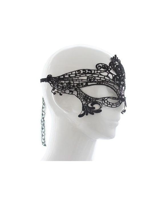 Royal mask black maschera nera in simil pizzo per donna fetish sexy mini