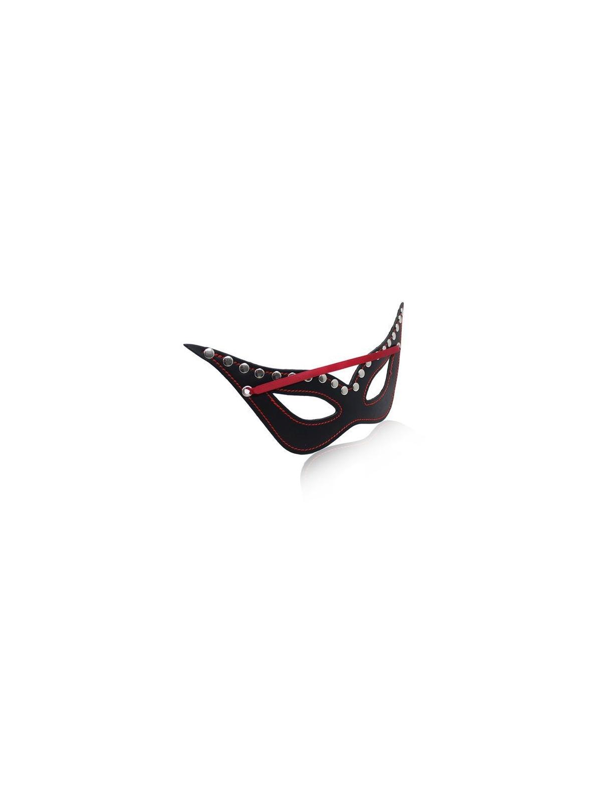 Secret mask black maschera nera con borchie bondage fetish per uomo e donna integrale 