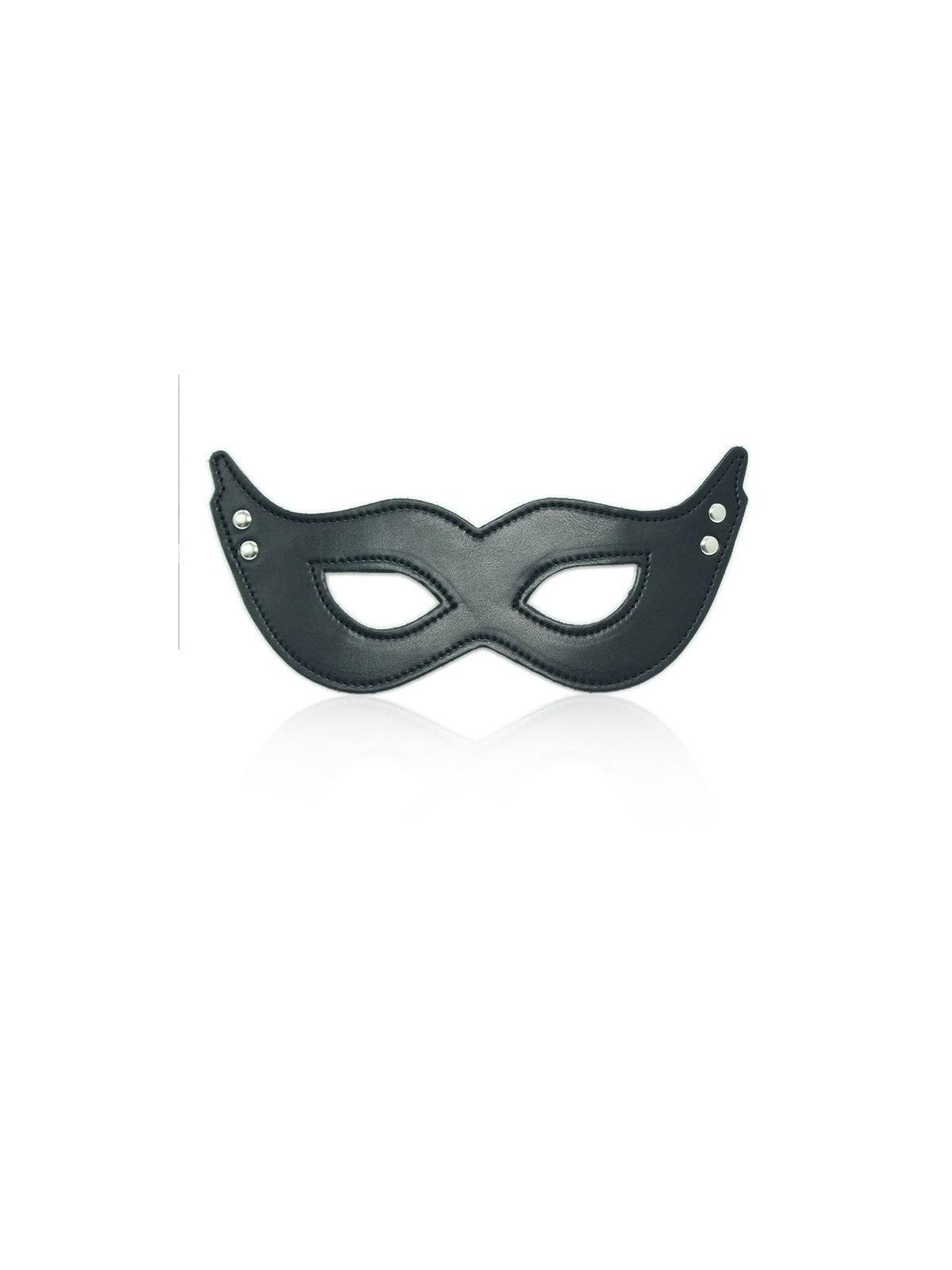 Mistery mask black mschera fetish bondage per uomo e donna in pelle sintetica sexy