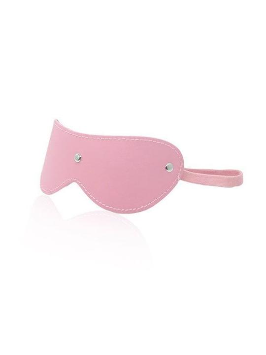 Blindfold mask pink maschera da notte in simil pelle rosa bondage fetish sexy uomo e donna