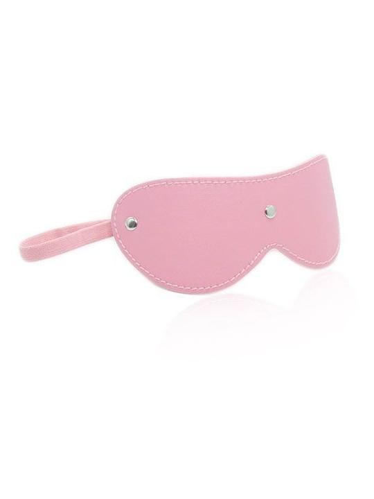 Blindfold mask pink maschera da notte in simil pelle rosa bondage fetish sexy uomo e donna