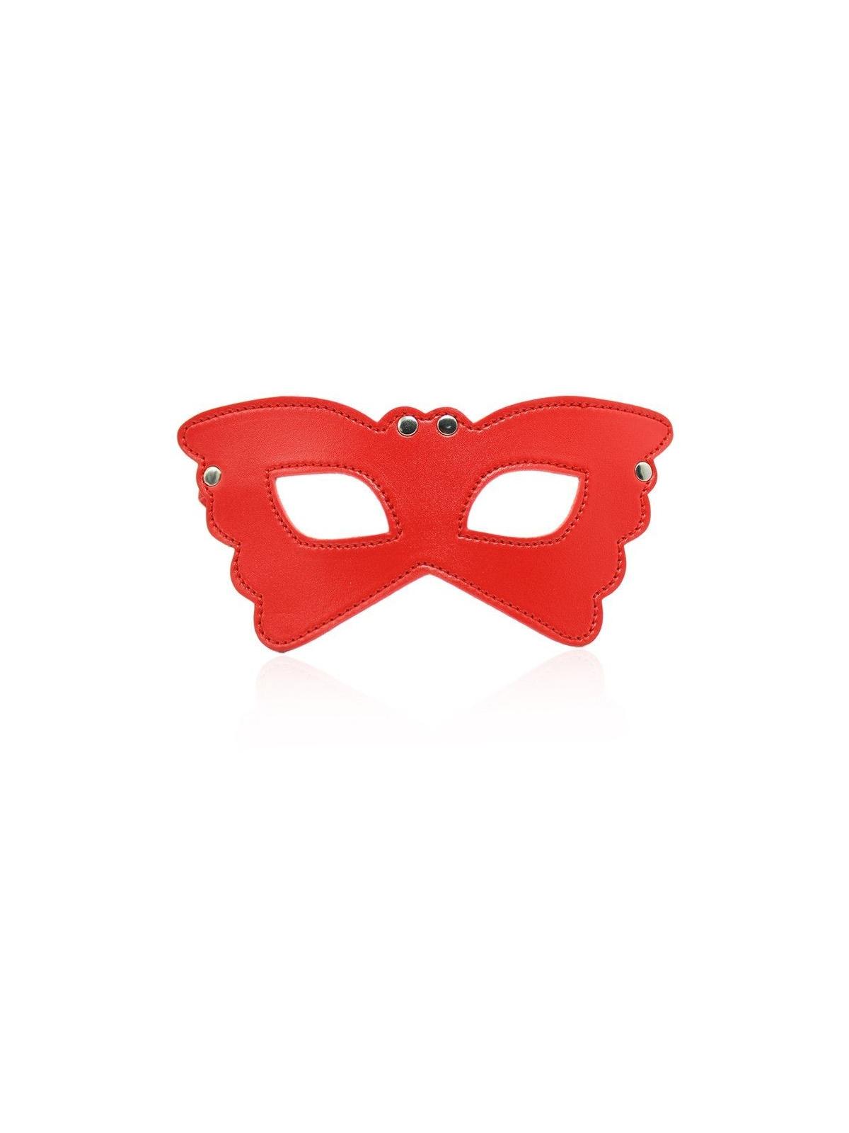 Butterfly mask red maschera indossabile bondage fetish sexy per uomo e donna 