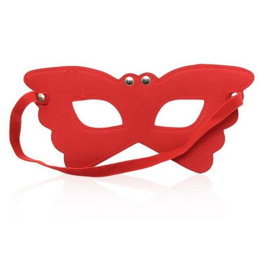 Butterfly mask red maschera indossabile bondage fetish sexy per uomo e donna 