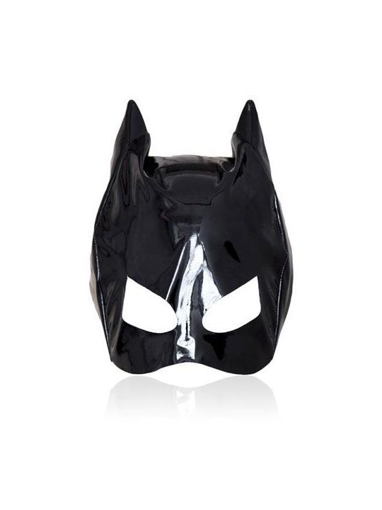 Cat mask large black maschera fetish bondage nero sexy per donna neutra bocca