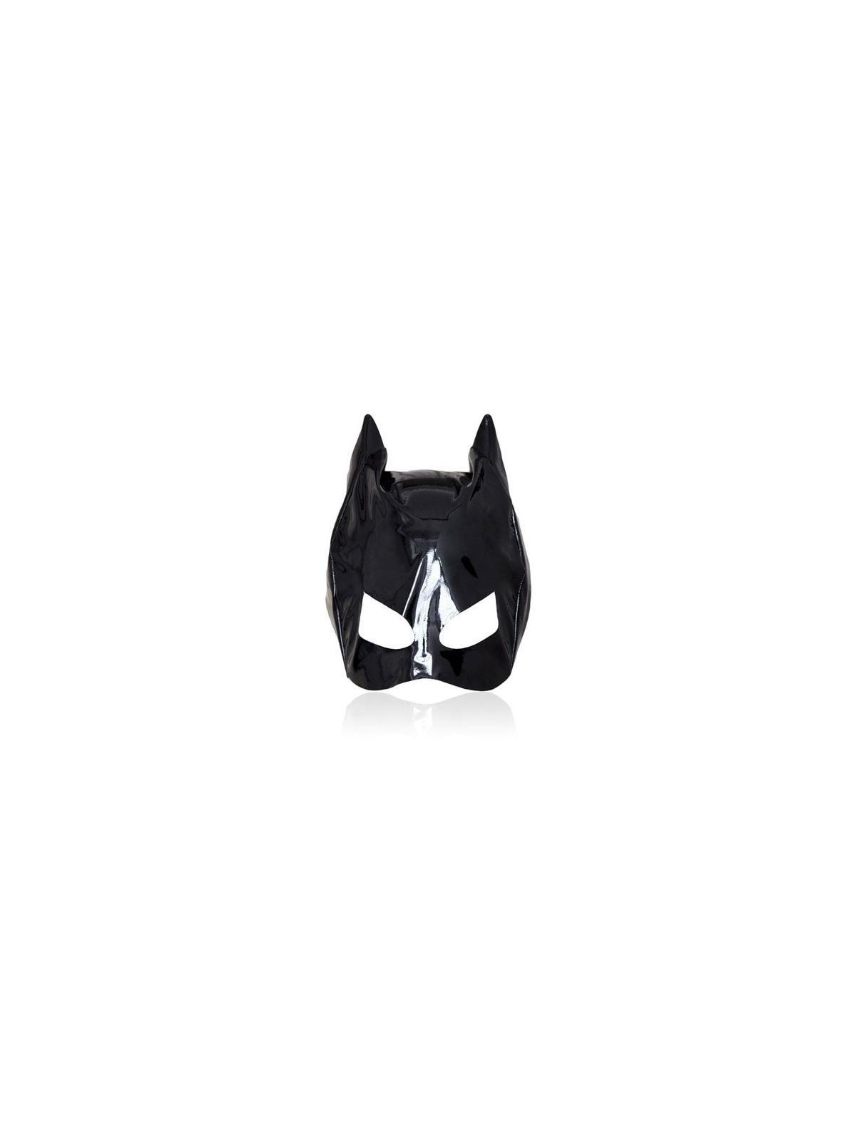 Cat mask large black maschera fetish bondage nero sexy per donna neutra bocca