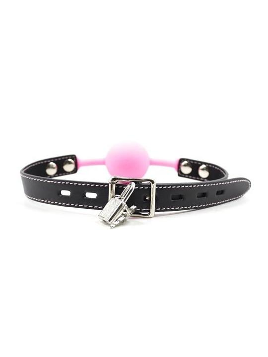 Ball gag ball block rosa morso in silicone pink bondage fetish