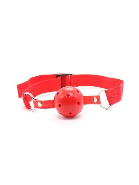 Easy breathable ball gag rosso costrittivo fetish bondage red