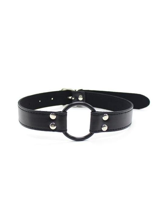 Easy belt ring gag nero bondage anello morso ball fetish costrittivo black