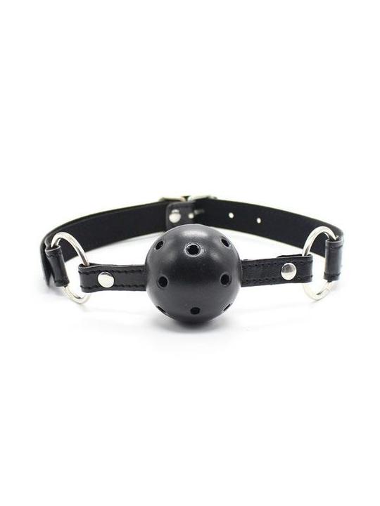 Breathable ball gag nero traspirante morso black bondage fetish costrittivo 