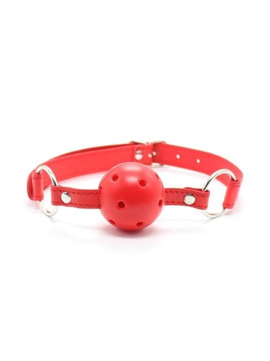 Breathable ball gag rosso traspirante morso red bondage fetish costrittivo