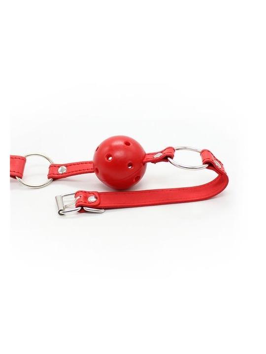 Breathable ball gag rosso traspirante morso red bondage fetish costrittivo