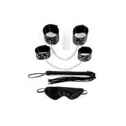 Kit fetish bondage Frusta manette cavigliere e maschera fantasy