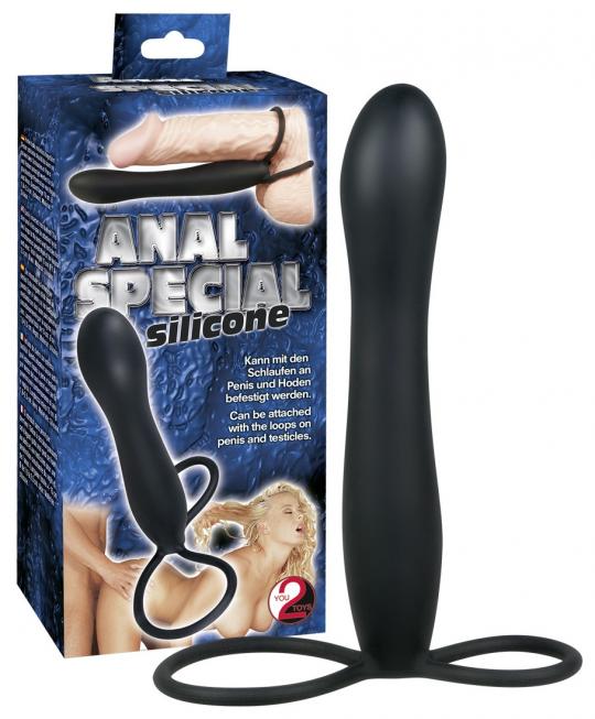 Fallo anale strap on indossabile silicone special black