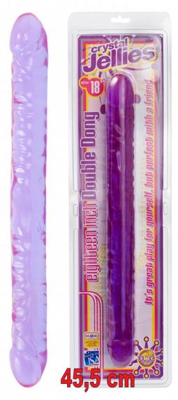 Fallo doppio Dildo crystal jellies double dong 18