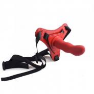 dildo red strap on indossabile fallo anale vaginale con cintura