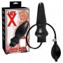 Fallo anale in lattice latex black inflatable dildo