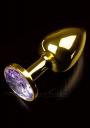 Plug anale fallo in Accaio dildo con diamante Jewellery Gold Viola