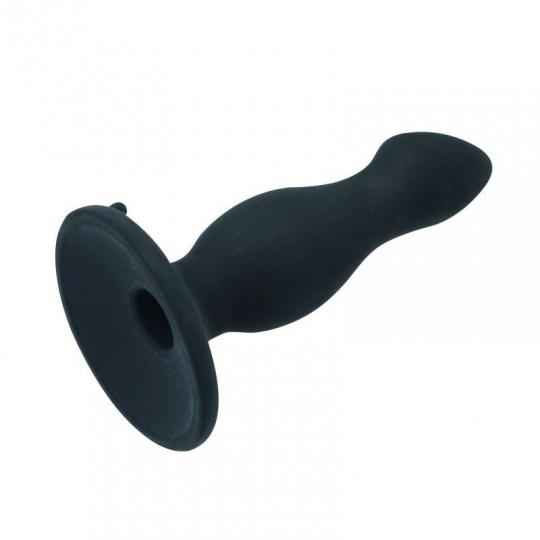 Plug anale fallo con ventosa dildo nero butt plug black