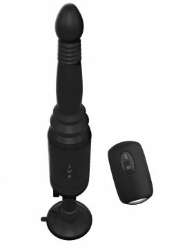 Vibratore anale realistico stimolatore dildo fallo su e giù vaginale in silicone nero black sex machine