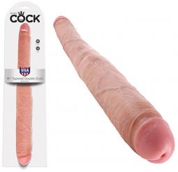 Fallo realistico doppio king cock 16 tapered double dildo flesh