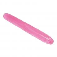 Dildo fallo doppio vaginale anale rosa realistico sex toy coppia