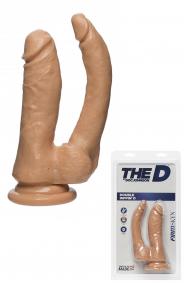 Fallo realistico doppio vaginale anale con ventosa dildo maxi mini the D double