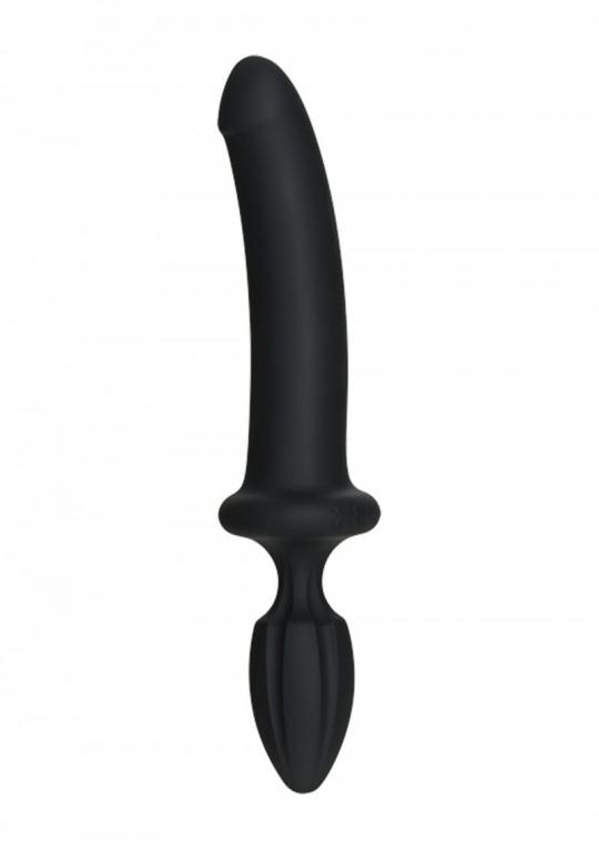 fallo doppio realistico e plug vaginale anale in silicone dildo butt nero fuck 10